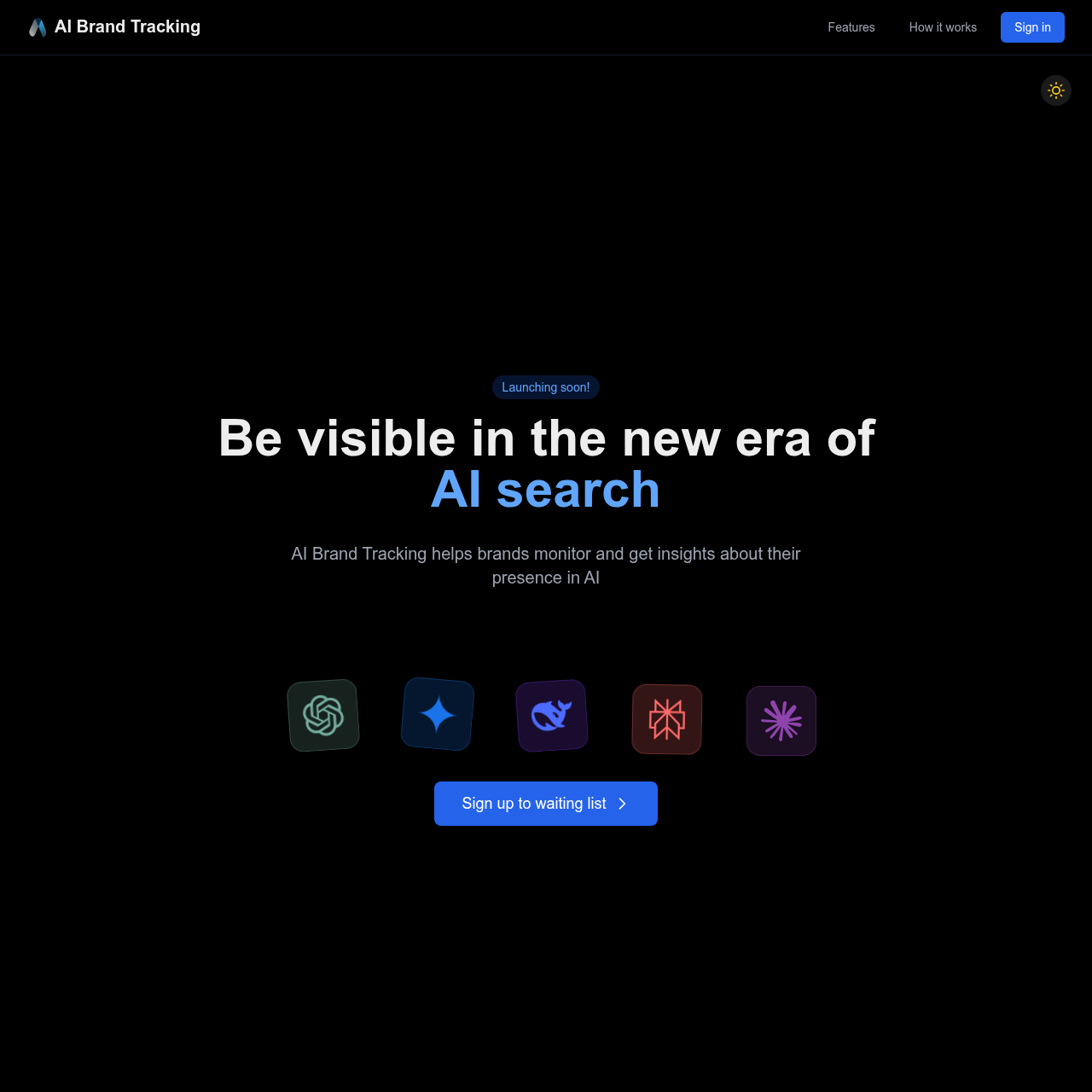 AI Brand Tracking website thumbnail