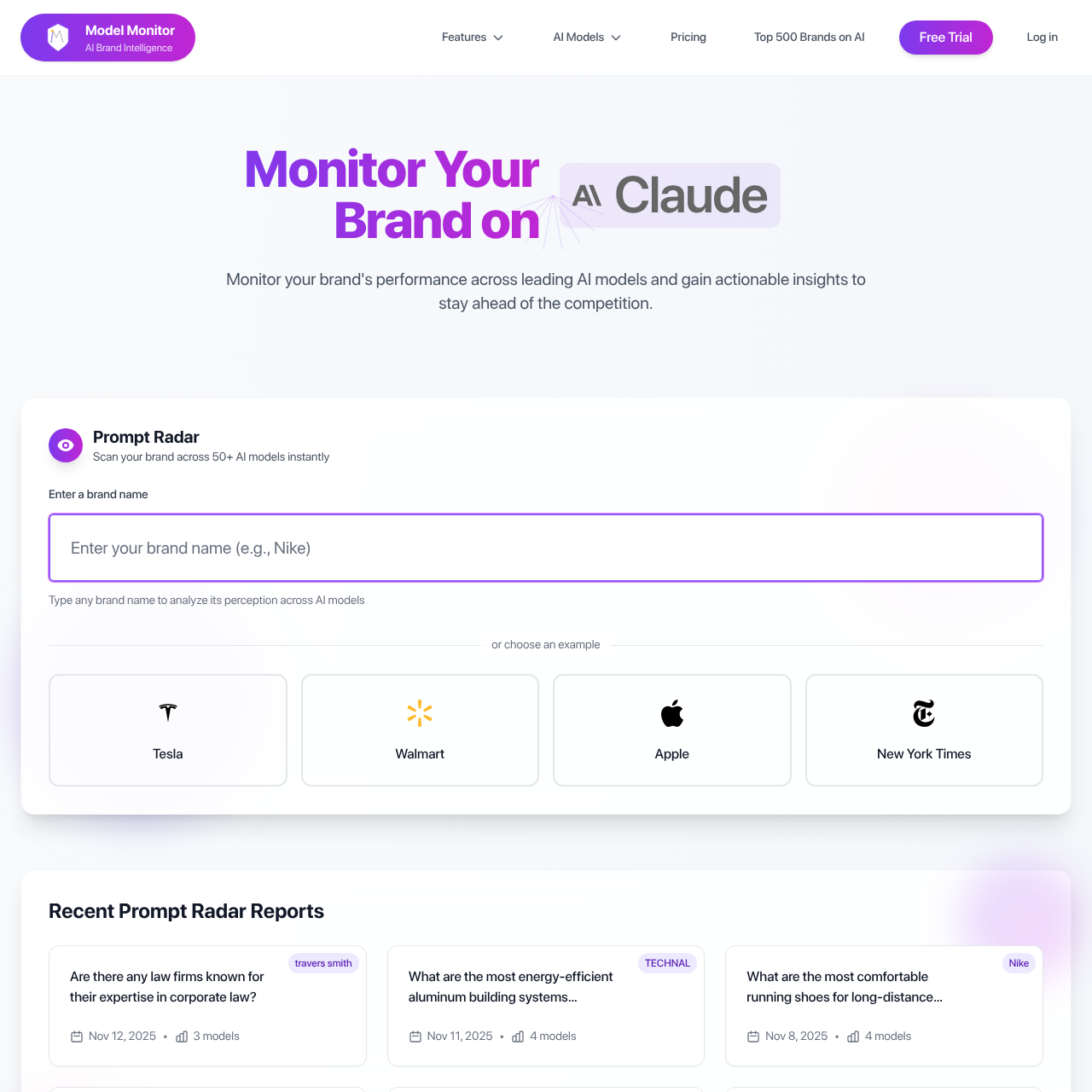 ModelMonitor website thumbnail