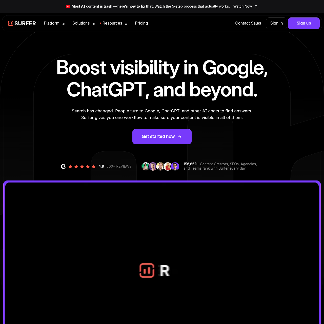 SurferSEO website thumbnail